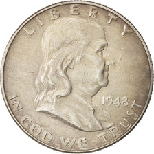 United States, Franklin Half Dollar, 1948, Denver, EF, KM:199