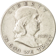 United States, Franklin Half Dollar, 1949, San Francisco, EF, KM:199