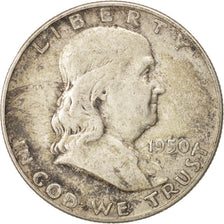 Coin, United States, Franklin Half Dollar, Half Dollar, 1950, U.S. Mint, Denver