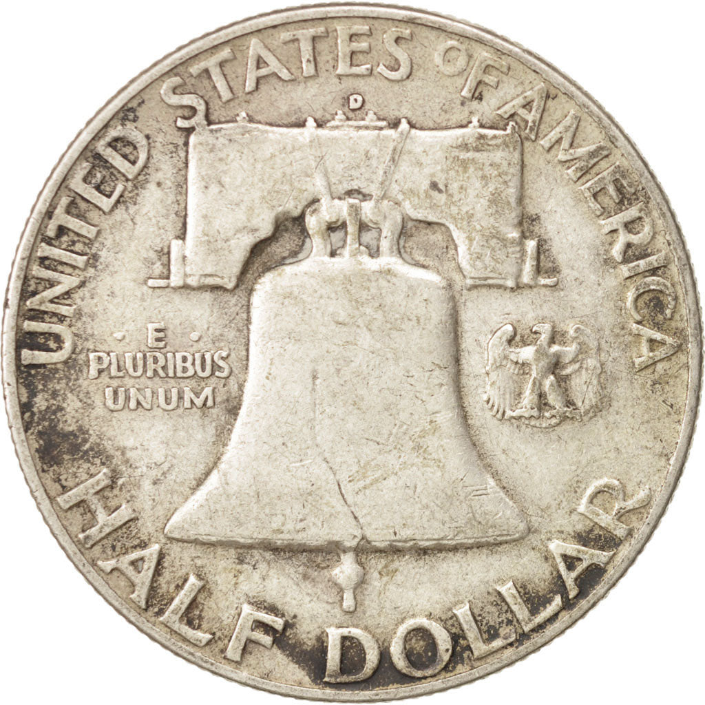 Coin, United States, Franklin Half Dollar, Half Dollar, 1950, U.S. Mint, Denver