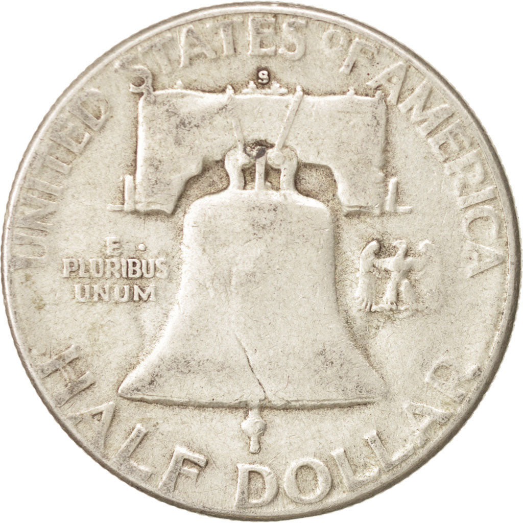 Coin, United States, Franklin Half Dollar, Half Dollar, 1951, U.S. Mint, San
