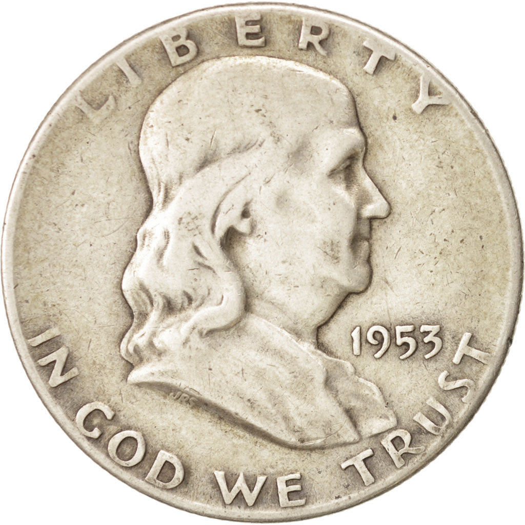 United States, Franklin Half Dollar, 1953, San Francisco, VF, KM:199