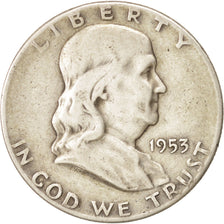 United States, Franklin Half Dollar, 1953, San Francisco, VF, KM:199