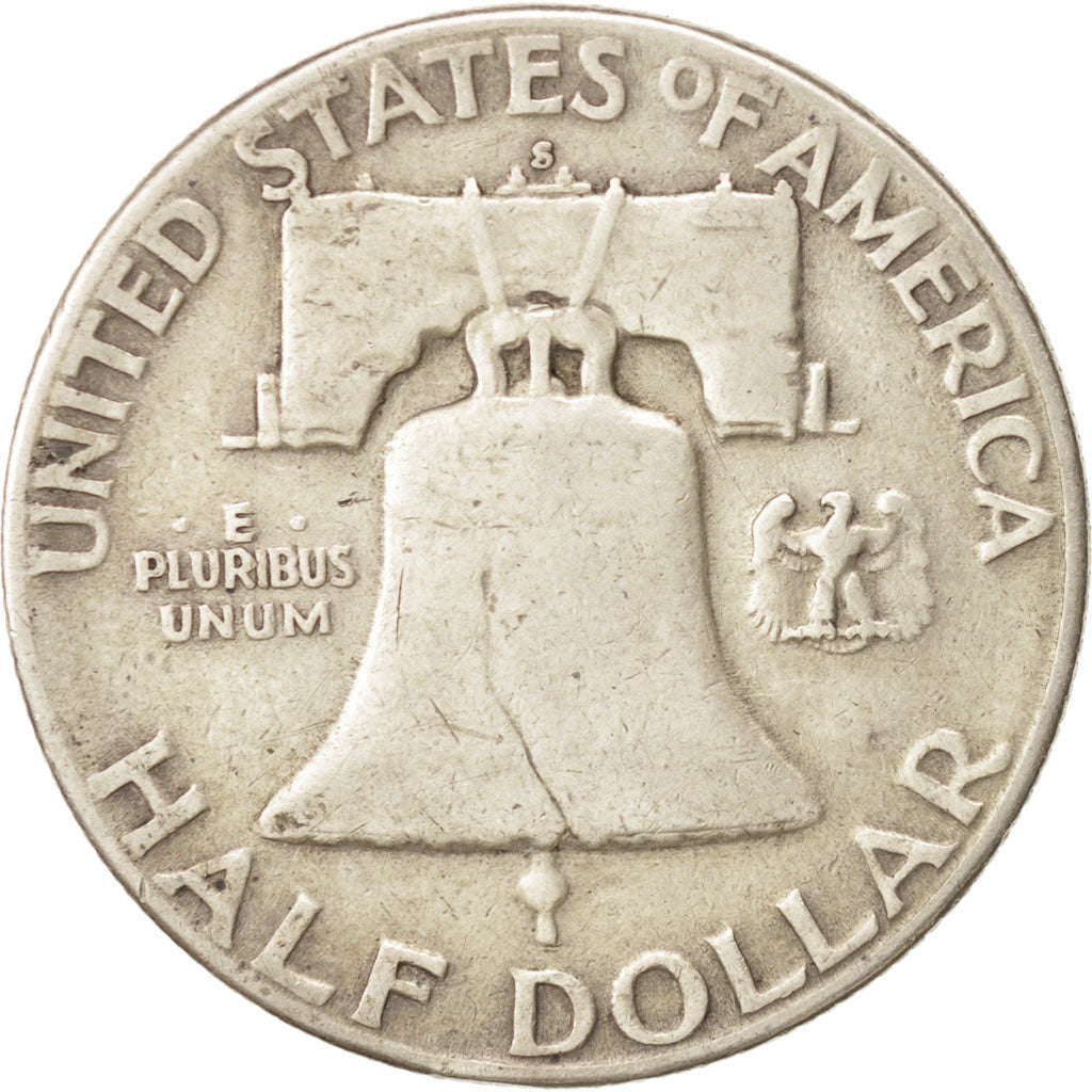 United States, Franklin Half Dollar, 1953, San Francisco, VF, KM:199