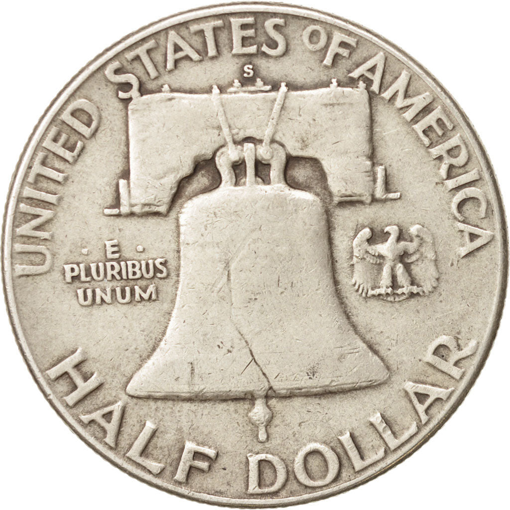 United States, Franklin Half Dollar, 1954, San Francisco, EF, KM:199