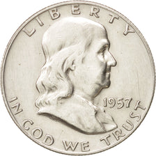 United States, Franklin Half Dollar, 1957, Denver, EF, KM:199