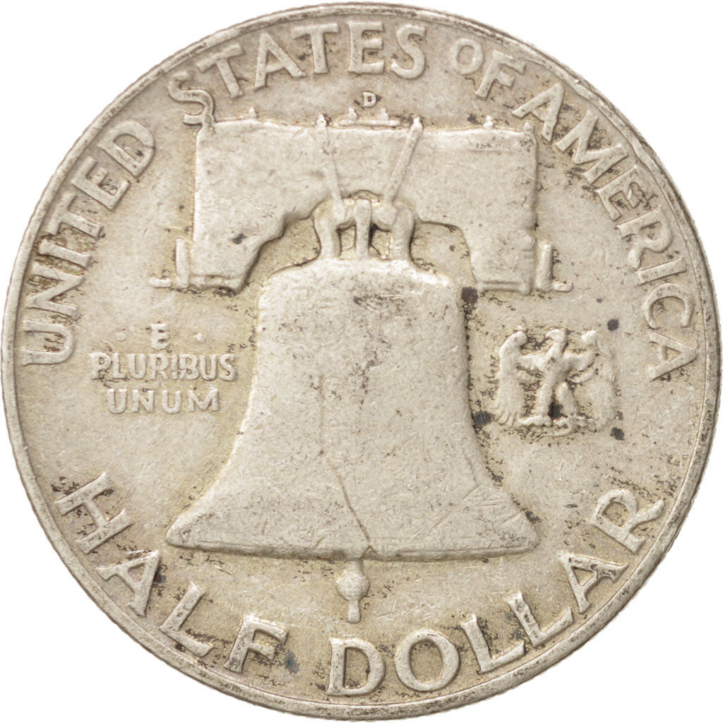 Coin, United States, Franklin Half Dollar, Half Dollar, 1959, U.S. Mint, Denver
