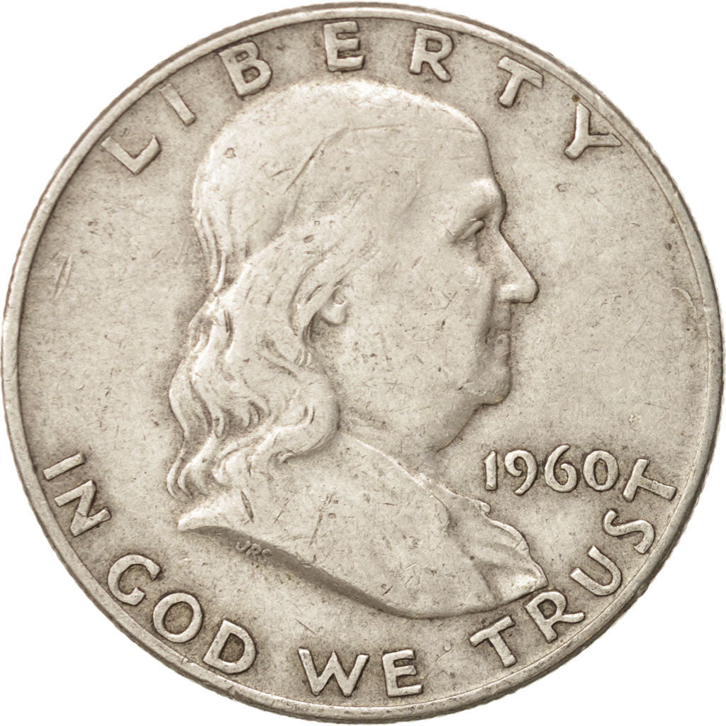 United States, Franklin Half Dollar, 1960, Denver, EF, KM:199