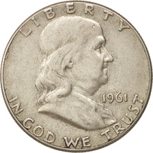 Coin, United States, Franklin Half Dollar, Half Dollar, 1961, U.S. Mint