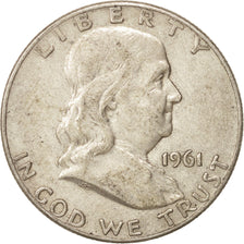 Coin, United States, Franklin Half Dollar, Half Dollar, 1961, U.S. Mint, Denver