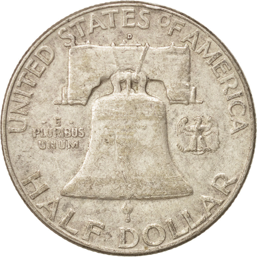 Coin, United States, Franklin Half Dollar, Half Dollar, 1961, U.S. Mint, Denver