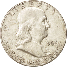 Coin, United States, Franklin Half Dollar, Half Dollar, 1962, U.S. Mint