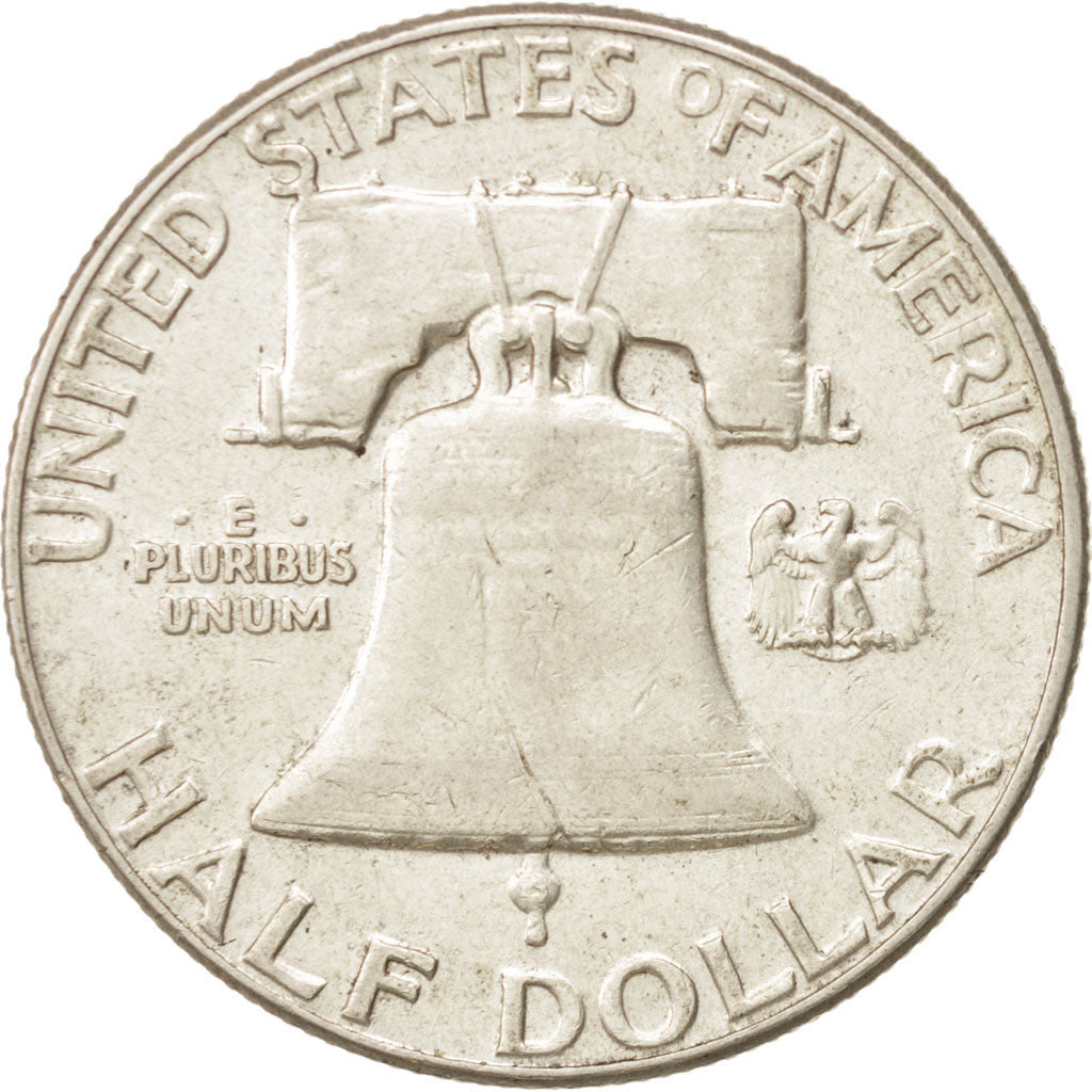 Coin, United States, Franklin Half Dollar, Half Dollar, 1962, U.S. Mint
