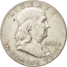 Coin, United States, Franklin Half Dollar, Half Dollar, 1962, U.S. Mint, Denver