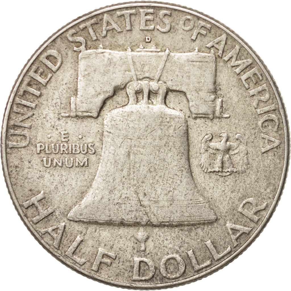 Coin, United States, Franklin Half Dollar, Half Dollar, 1962, U.S. Mint, Denver