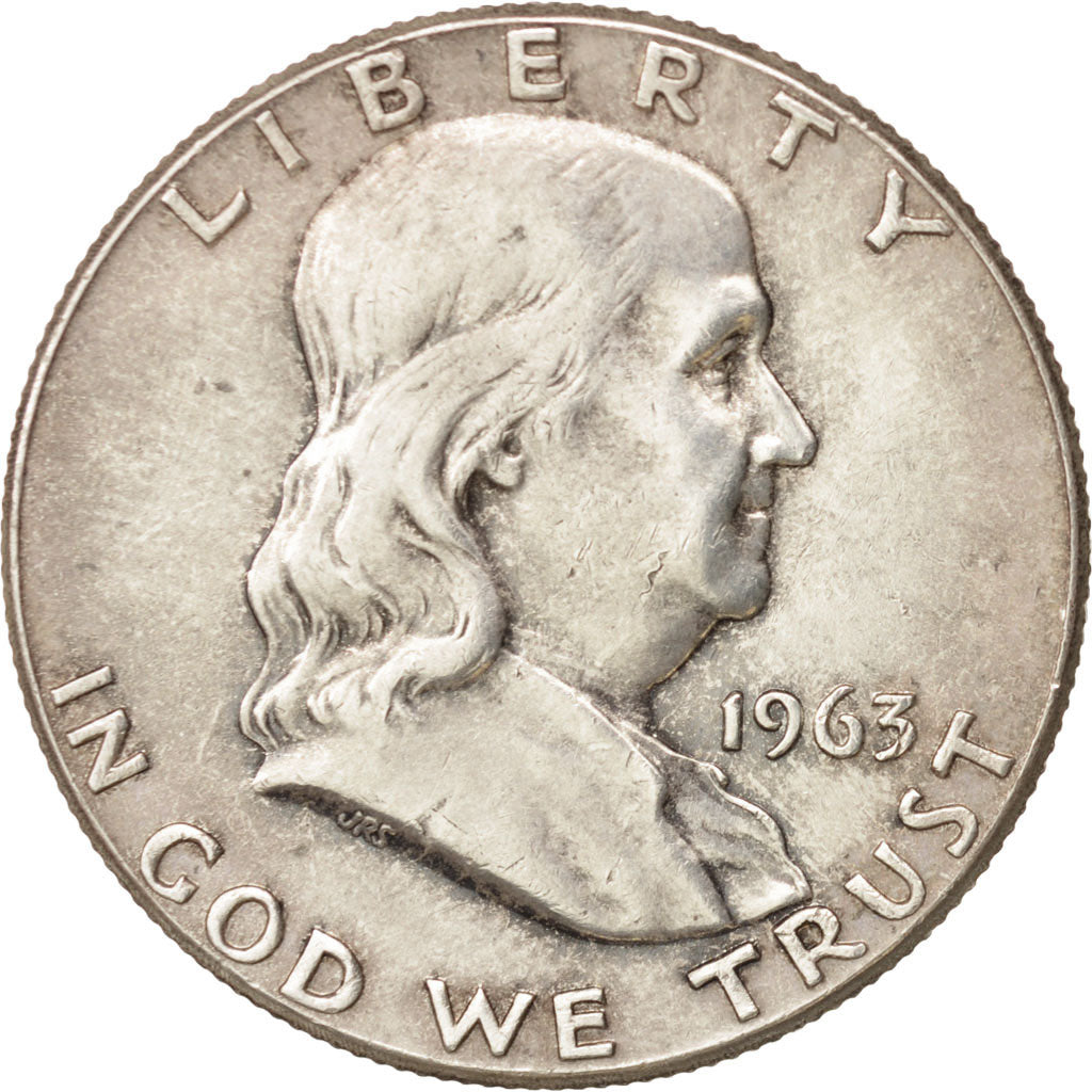 United States, Franklin Half Dollar, 1963, Philadelphia, AU, KM:199