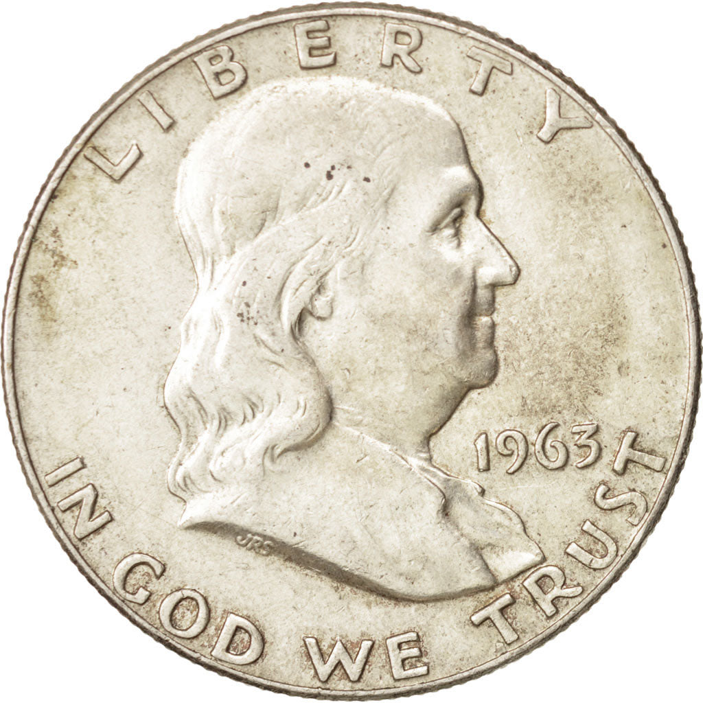 Coin, United States, Franklin Half Dollar, Half Dollar, 1963, U.S. Mint, Denver