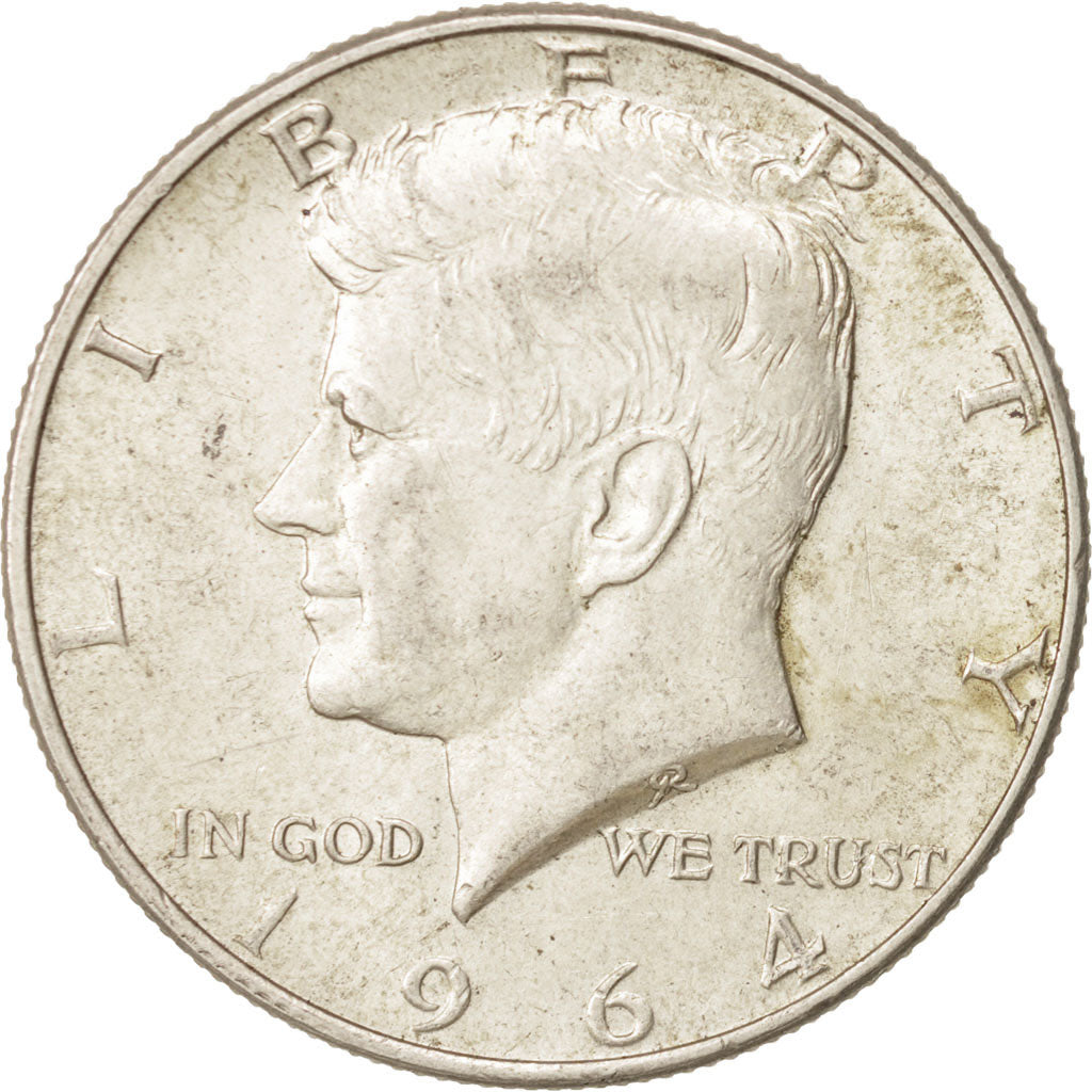 Coin, United States, Kennedy Half Dollar, Half Dollar, 1964, U.S. Mint, Denver
