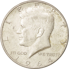 Coin, United States, Kennedy Half Dollar, Half Dollar, 1964, U.S. Mint, Denver