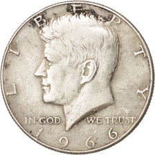 Coin, United States, Kennedy Half Dollar, Half Dollar, 1966, U.S. Mint