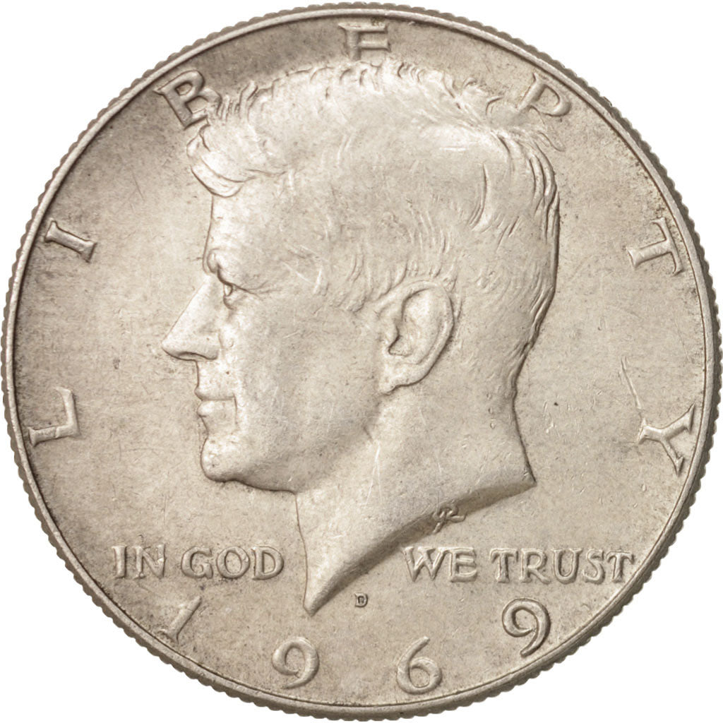 United States, Kennedy Half Dollar, 1969, Denver, AU, KM:202a