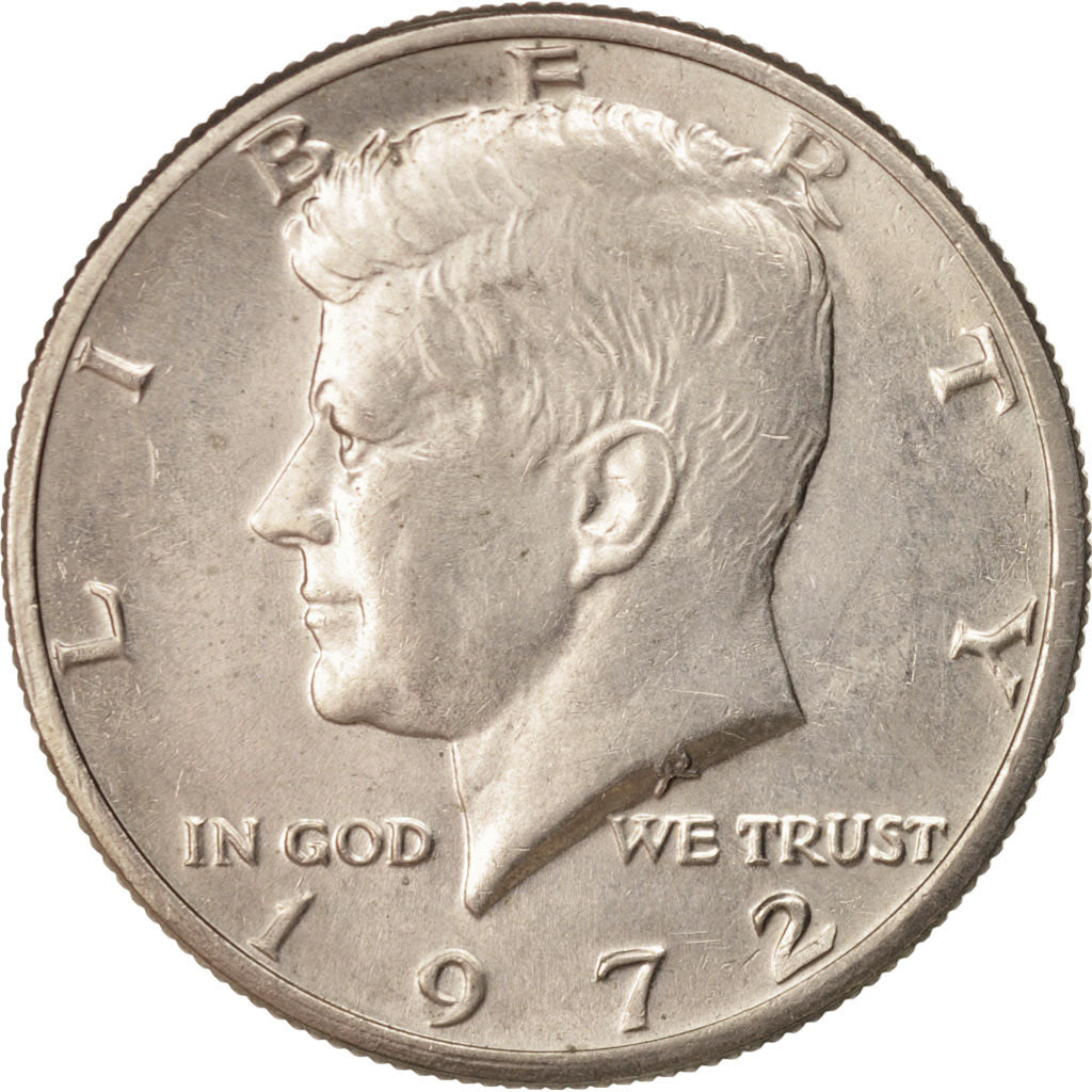 Coin, United States, Kennedy Half Dollar, Half Dollar, 1972, U.S. Mint