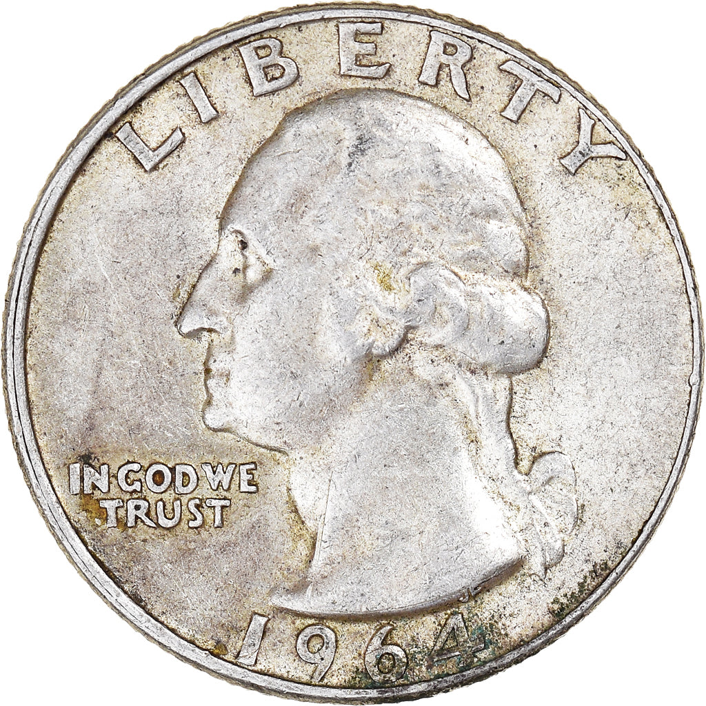 Coin, United States, Washington Quarter, Quarter, 1964, U.S. Mint, Philadelphia