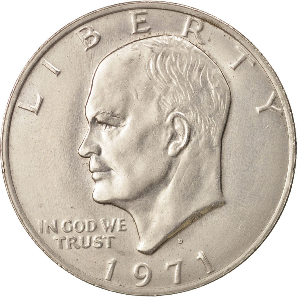 United States, Eisenhower Dollar, 1971, Denver, EF, KM:203