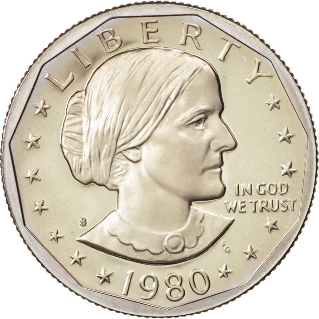United States, Susan B. Anthony Dollar, 1980, San Francisco, MS, KM:207