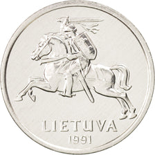Coin, Lithuania, Centas, 1991, MS(63), Aluminum, KM:85
