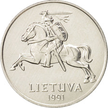 Coin, Lithuania, 2 Centai, 1991, MS(63), Aluminum, KM:86