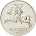 Coin, Lithuania, 2 Centai, 1991, MS(63), Aluminum, KM:86