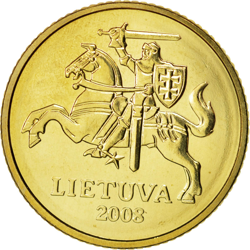 Münze, Lithuania, 10 Centu, 2008, UNZ, Nickel-brass, KM:106