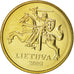 Münze, Lithuania, 10 Centu, 2008, UNZ, Nickel-brass, KM:106