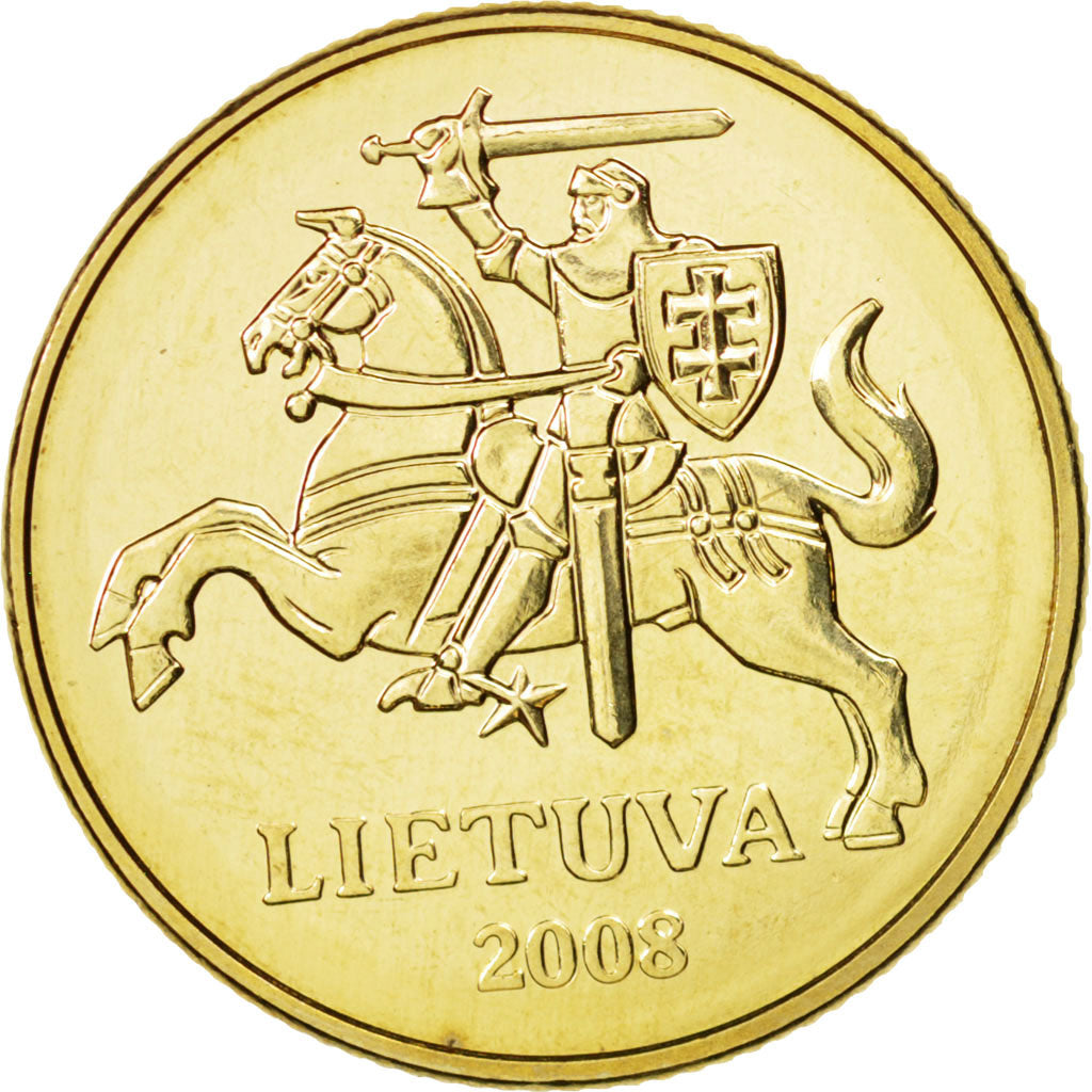 Coin, Lithuania, 20 Centu, 2008, MS(63), Nickel-brass, KM:107