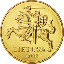 Lituania, 50 Centu, 2008, SPL, Nichel-ottone, KM:108