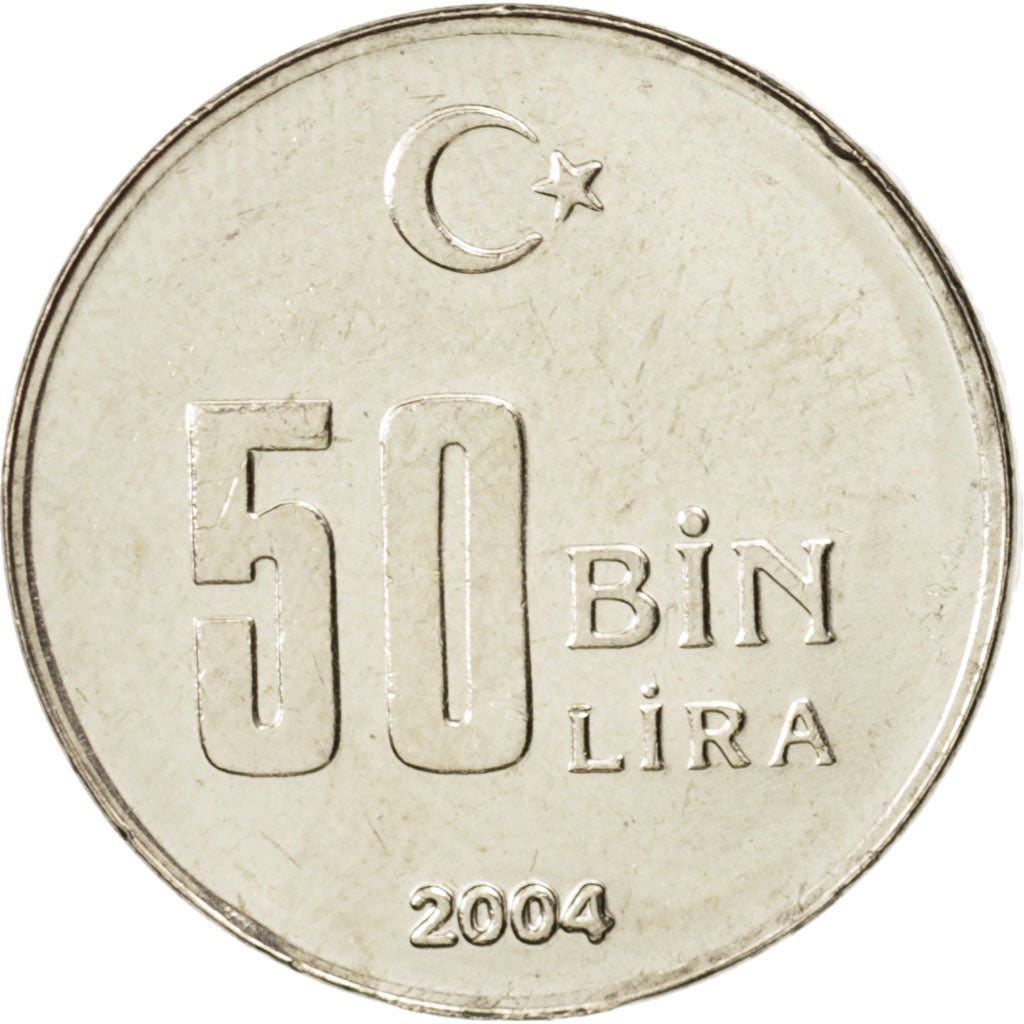Coin, Turkey, 50000 Lira, 50 Bin Lira, 2004, Istanbul, MS(63)