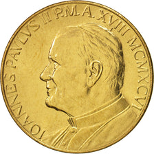 VATICAN CITY, John Paul II, 20 Lire, 1996, Roma, MS(63), Aluminum-Bronze, KM:273