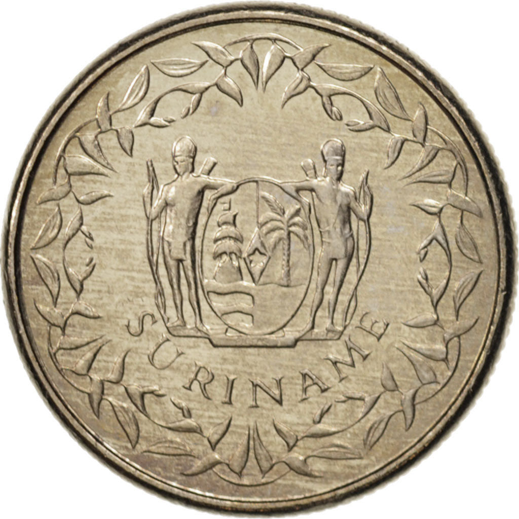 Coin, Surinam, 10 Cents, 1989, MS(63), Nickel plated steel, KM:13a