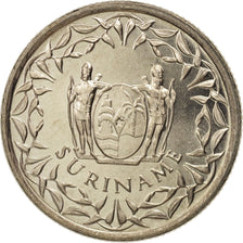 Coin, Surinam, 25 Cents, 1989, MS(63), Nickel plated steel, KM:14A