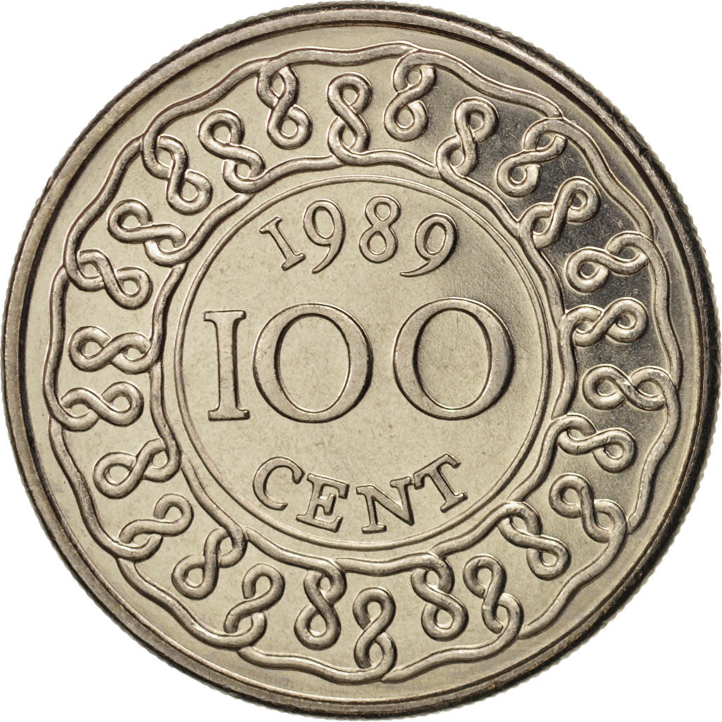 Surinam, 100 Cents, 1989, MS(63), Copper-nickel, KM:23