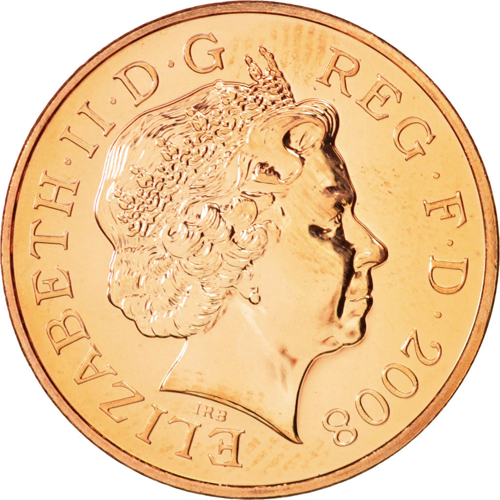 Coin, Great Britain, Elizabeth II, Penny, 2008, MS(63), Copper Plated Steel