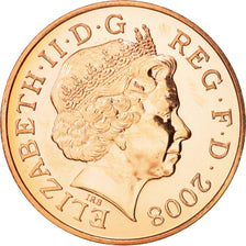 Coin, Great Britain, Elizabeth II, 2 Pence, 2008, MS(63), Copper Plated Steel