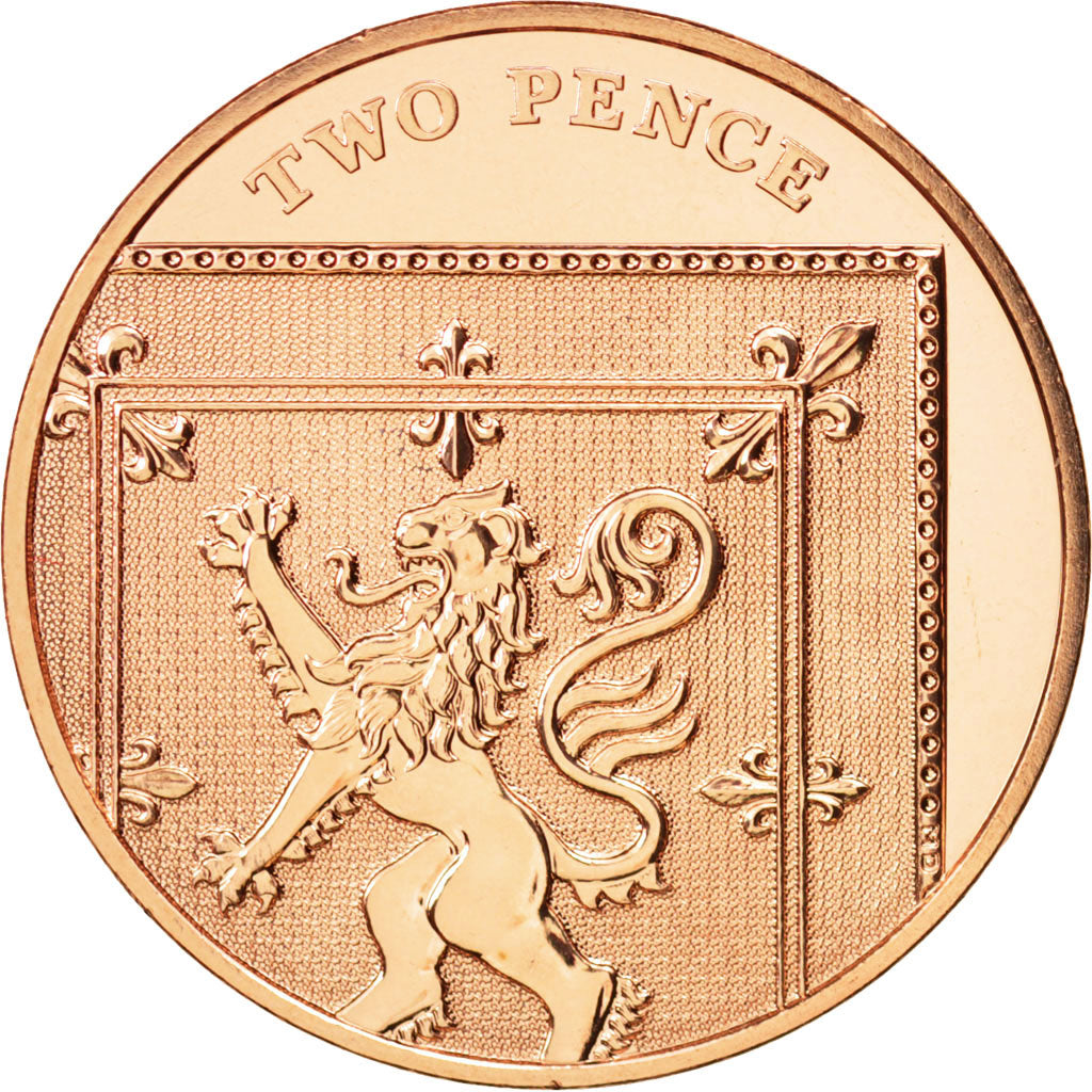 Coin, Great Britain, Elizabeth II, 2 Pence, 2008, MS(63), Copper Plated Steel