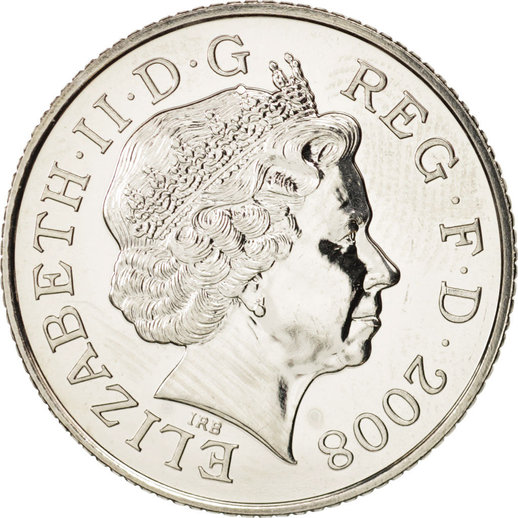 Coin, Great Britain, Elizabeth II, 10 Pence, 2008, MS(63), Copper-nickel