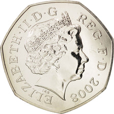 Gran Bretagna, Elizabeth II, 50 Pence, 2008, SPL, Rame-nichel, KM:1112