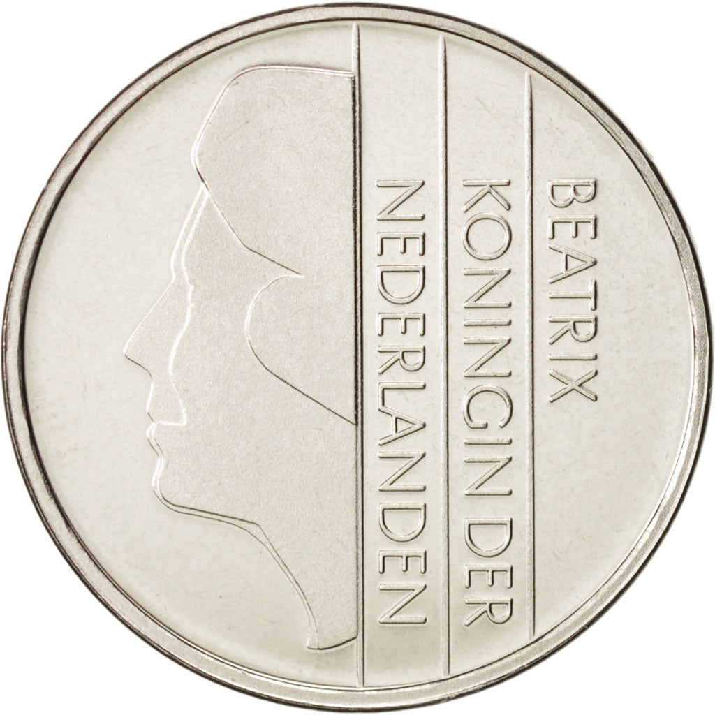 Netherlands, Beatrix, Gulden, 1992, MS(63), Nickel, KM:205