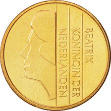 Coin, Netherlands, Beatrix, 5 Gulden, 1992, MS(63), Bronze Clad Nickel, KM:210