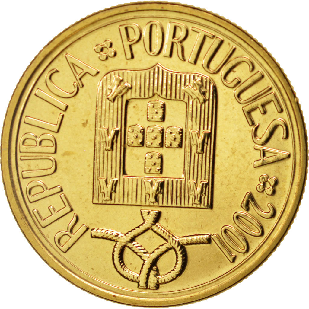 Portugal, 5 Escudos, 2001, Lisbon, MS(63), Nickel-brass