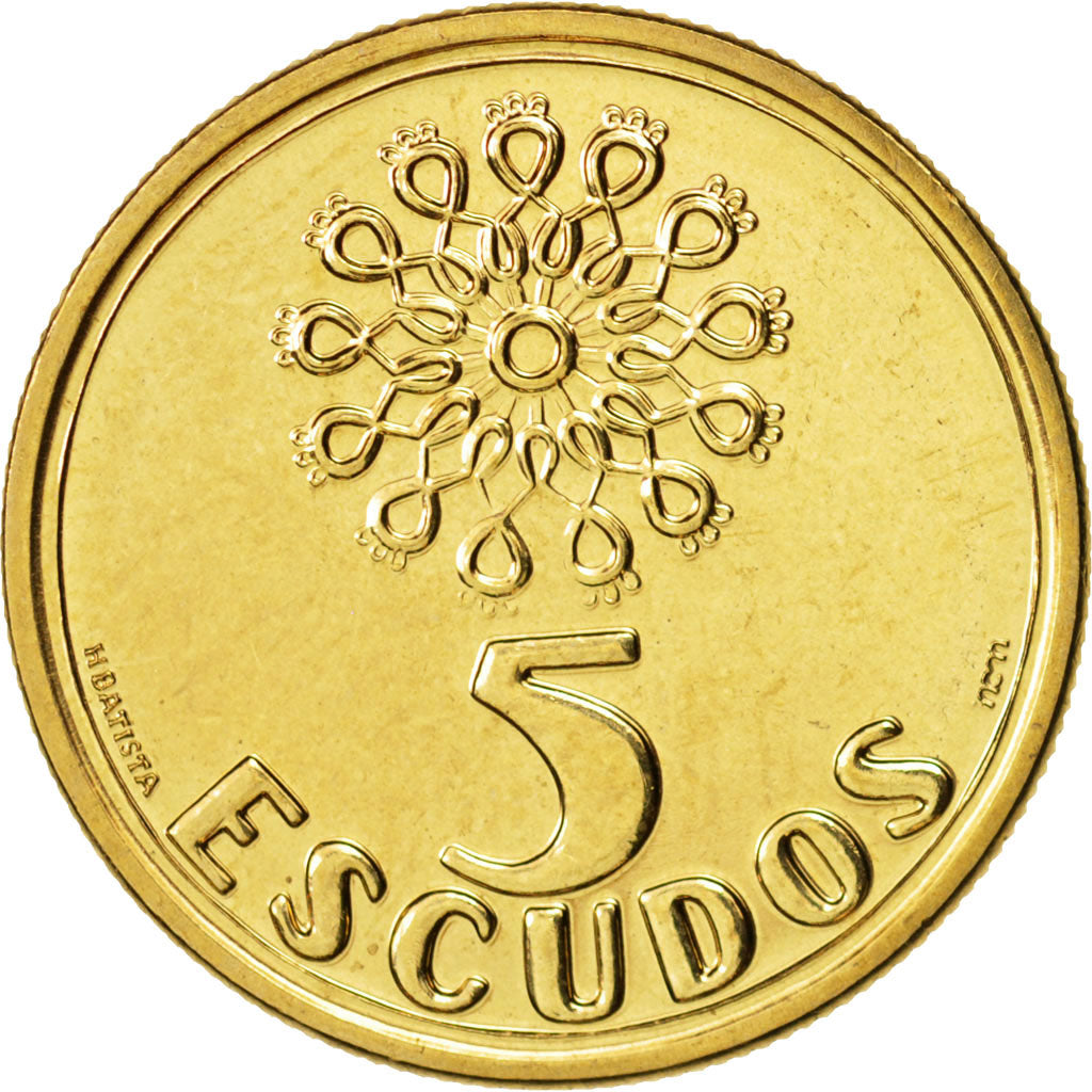 Portugal, 5 Escudos, 2001, Lisbon, MS(63), Nickel-brass